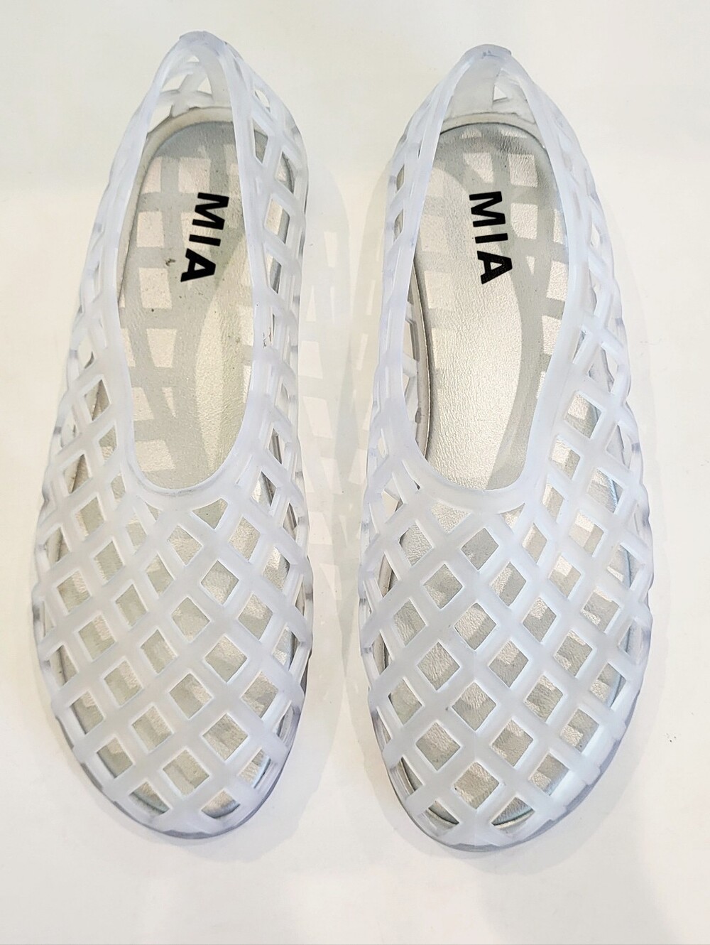 MIA Clear Lattice Slip-On Flats
